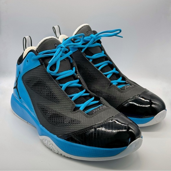Jordan 2011 Q Flight Black Orion Blue & Black Basketball Sneakers
